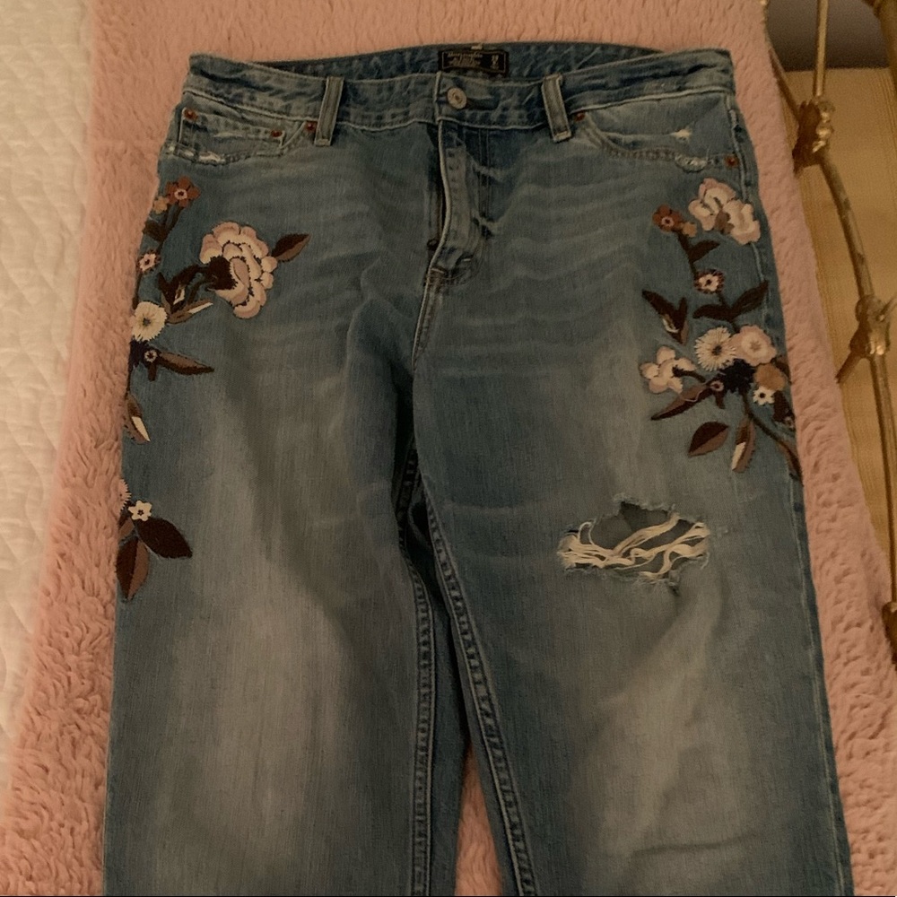 abercrombie high rise girlfriend jeans